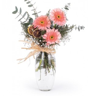 Pembe Gerbera Aranjmanı